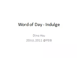 Word of Day - Indulge