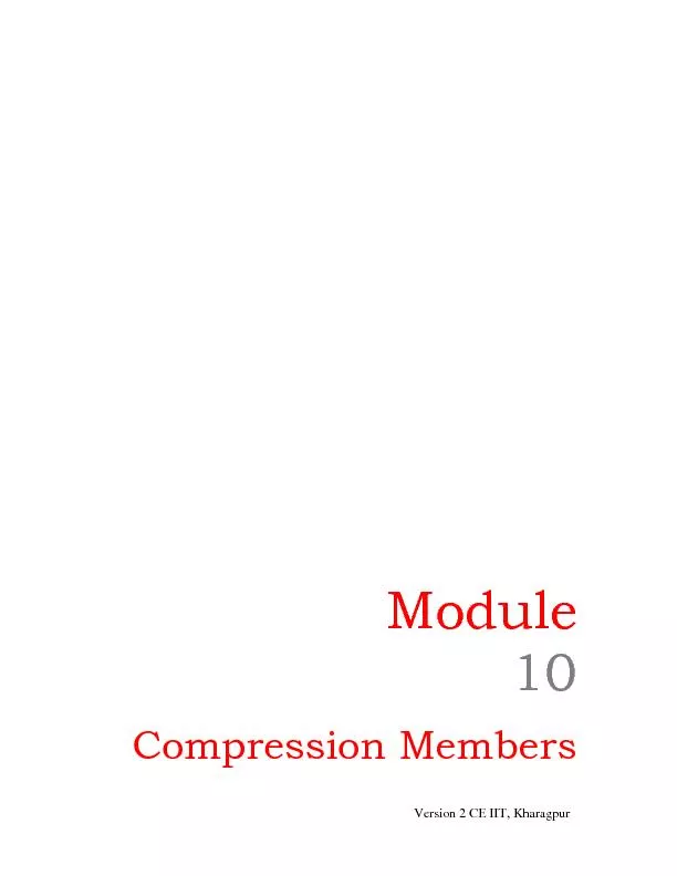 Short Axially Loaded Compression Members