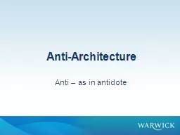Anti-Architecture