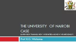 The university of Nairobi case