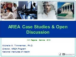 AREA Case Studies & Open Discussion
