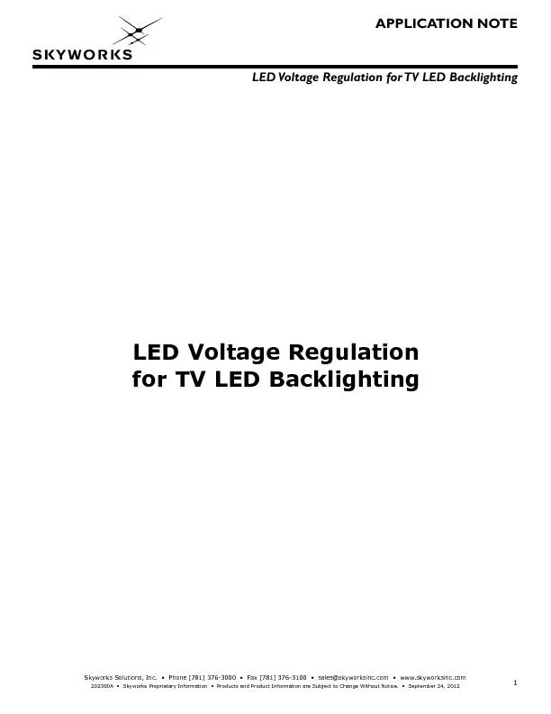 LED Voltage Regulation