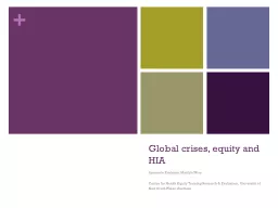 Global crises, equity and HIA