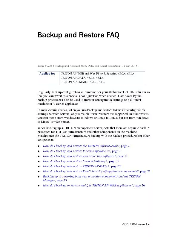 2015 websense inc backup and restore faqtopic 50235 back