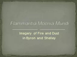 Imagery of Fire and Dust