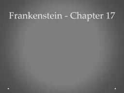 Frankenstein - Chapter 17