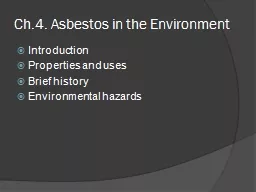 Ch.4. Asbestos in the Environment