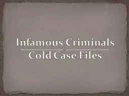 Infamous Criminals