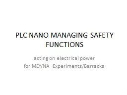 PLC NANO MANAGING SAFETY FUNCTIONS