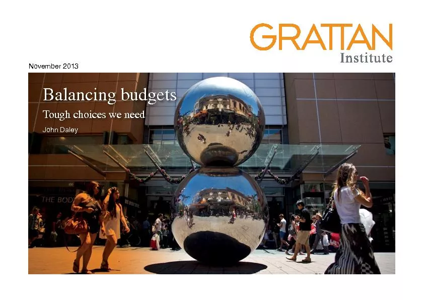 Grattan Institute Support Grattan Institute Report No. 2013-13, Novemb