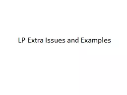 LP Extra Issues