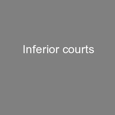 Inferior courts