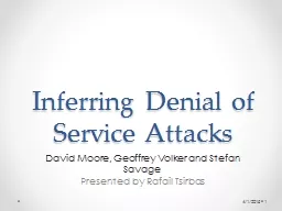 I nferring Denial of Service Attacks