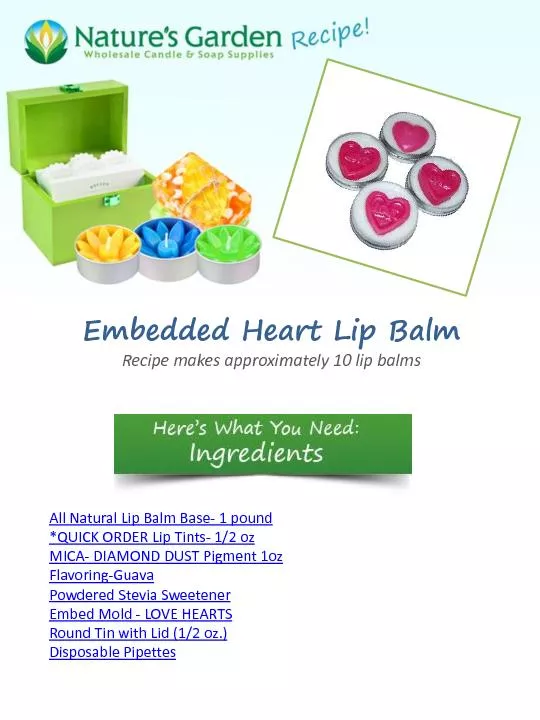 Embedded Heart Lip Balm