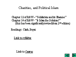 Charities, and Political Islam