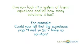 Can you look at a system of linear equations and tell how m