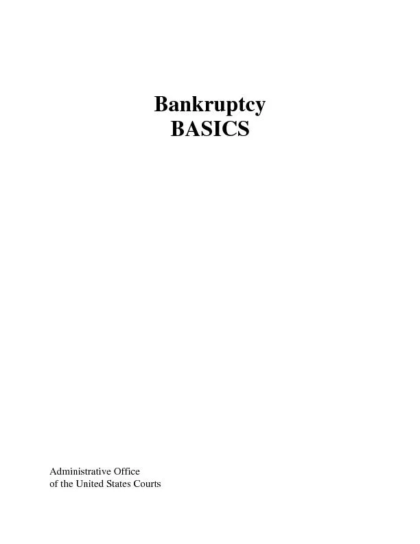 BankruptcyBankruptcy Judges DivisionAdministrative Officeof the United