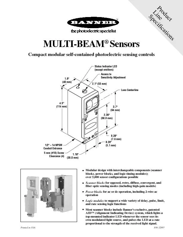 MULTI-BEAMCompact modular self-contained photoelectric sensing control