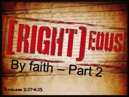 By faith – Part 2
