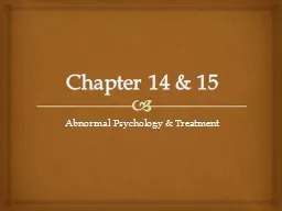 Chapter 14 & 15
