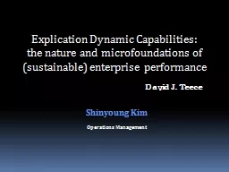 Explication Dynamic Capabilities: