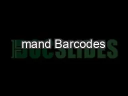 mand Barcodes