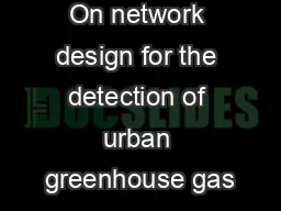 On network design for the detection of urban greenhouse gas
