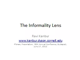 The Informality Lens