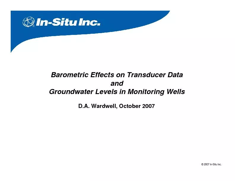 2007 in situ inc effects on transducer water level data