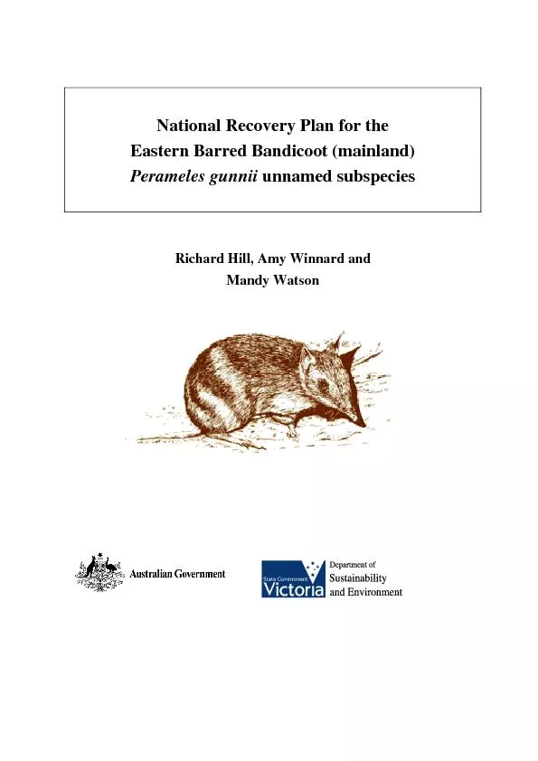 National Recovery Plan for the