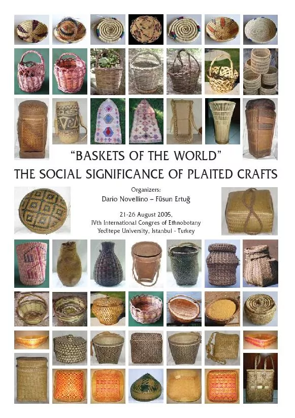 baskets of the world the social significance of plaited cr