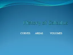 History of Calculus