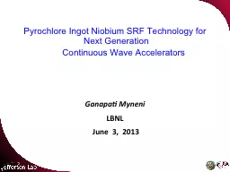 Pyrochlore Ingot Niobium SRF Technology