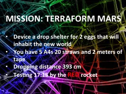 MISSION: TERRAFORM MARS