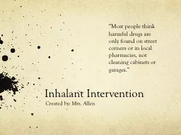 Inhalant Intervention