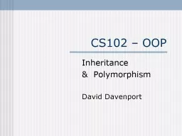 CS102 – OOP