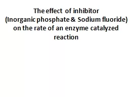 The effect of inhibitor