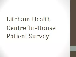 Litcham Health Centre ‘In-House Patient Survey’