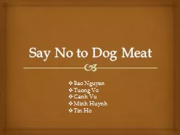 Say No to Dog