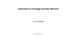 Extensions to message-passing inference