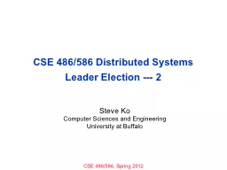 CSE 486/586 Distributed Systems