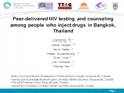 Peer-delivered HIV testing and counseling among people who