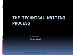 The Technical Writing Process