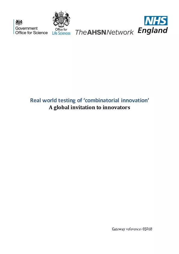 Real world testing of ‘combinatorial innovation’