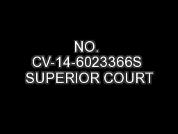 NO. CV-14-6023366S SUPERIOR COURT