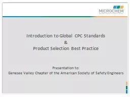 Introduction to Global CPC Standards