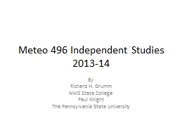 Meteo 496 Independent Studies
