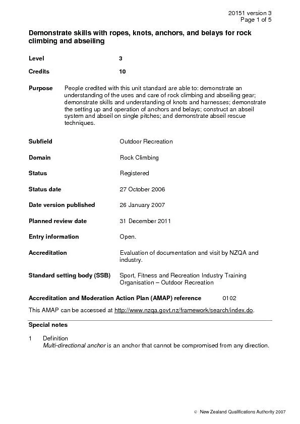 20151 version 3 Page 1 of 5   New Zealand Qualifications Authority 200