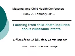 Learning from child death inquiries about vulnerable infant