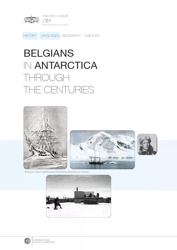 BELGIANS IN ANTARCTICA THROUGH THE CENTURIES